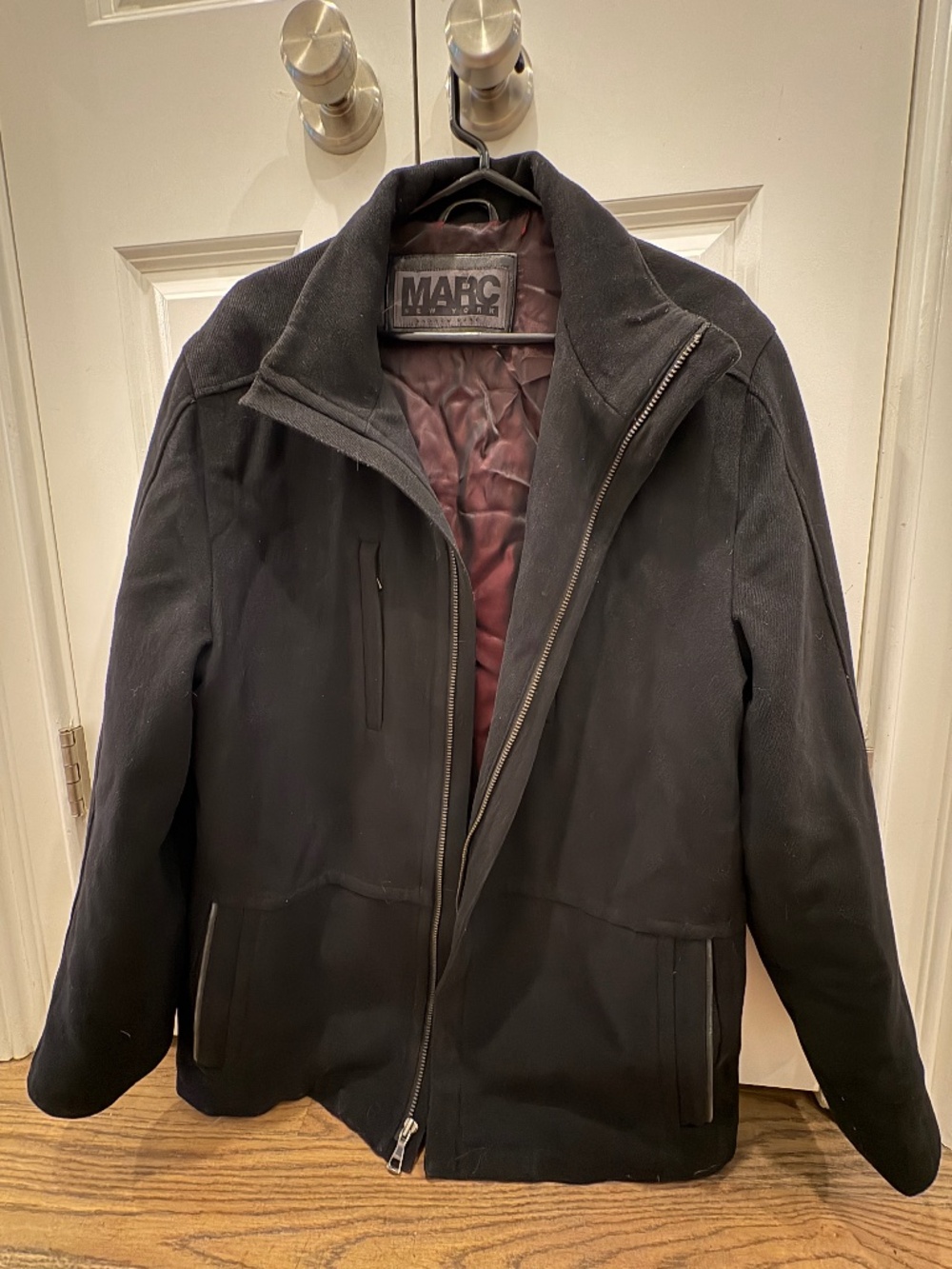 Marc New York Men's Black Wool Blend Jacket